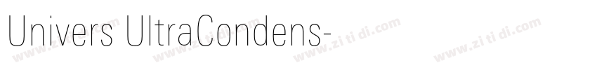 Univers UltraCondens字体转换